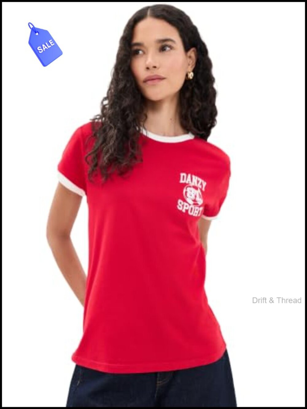 Vintage Fit Soccer Jersey Tee Lightweight Stretch 100% Cotton Crew Neck Short